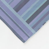 Couverture Polaire Motif de tissage à rayures bleu-gris (Coin)