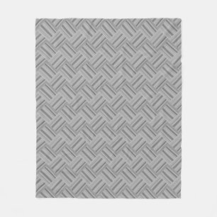Couverture Polaire Motif de tissage en diagonale rayures grises