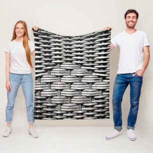 Couverture Polaire Motif de tissage métallique industriel moderne