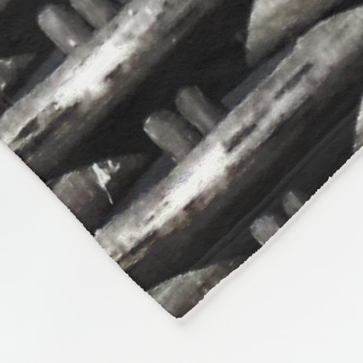 Couverture Polaire Motif de tissage métallique industriel moderne (Coin)