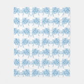 Couverture Polaire Motif de toile bleu français (Devant)