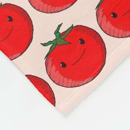 Couverture Polaire Motif de tomate de carton mou (Coin)