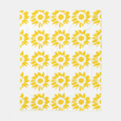 Couverture Polaire Motif de tournesol jaune (Devant)