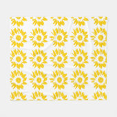 Couverture Polaire Motif de tournesol jaune (Devant (Horizontal))