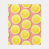 Couverture Polaire Motif de tranches de citron d'été (Devant)
