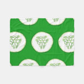 Couverture Polaire Motif de tranches de concombre (Devant (Horizontal))
