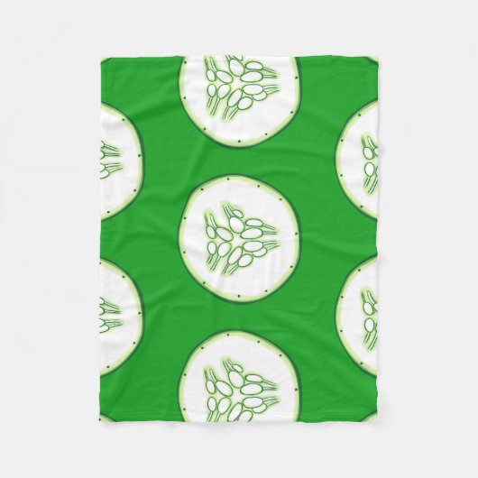 Couverture Polaire Motif de tranches de concombre (Devant)
