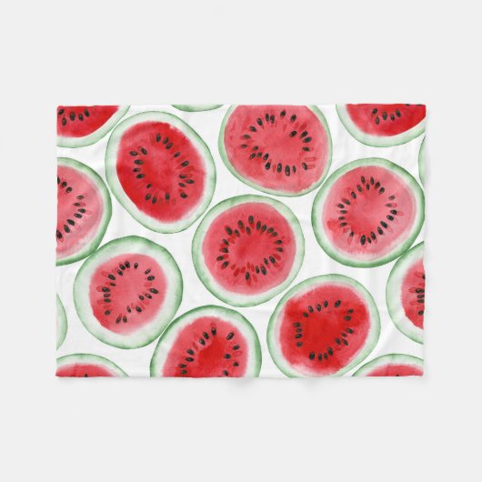 Couverture Polaire Motif de tranches de pastèque (Devant (Horizontal))