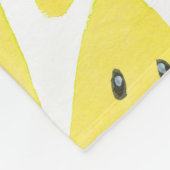 Couverture Polaire Motif de tranches de pastèque jaune (Coin)