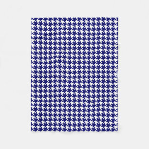 Couverture Polaire Motif de très bon goût de pied-de-poule de bleu