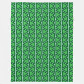 Couverture Polaire Motif de triangle vert à trois tons abstrait (Devant)