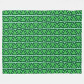 Couverture Polaire Motif de triangle vert à trois tons abstrait (Devant (Horizontal))