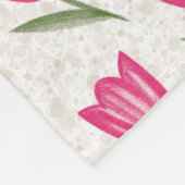 Couverture Polaire Motif de tulipe rose personnalisé (Coin)
