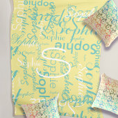 Couverture Polaire Motif de typographie de nom monogramme