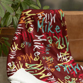 Couverture Polaire Motif de typographie de style graffiti