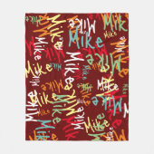 Couverture Polaire Motif de typographie de style graffiti (Devant)