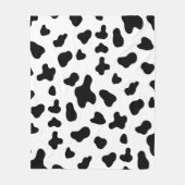 Couverture Polaire Motif de vache noir et blanc (Devant)
