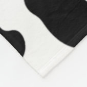 Couverture Polaire Motif de vache noir et blanc (Coin)