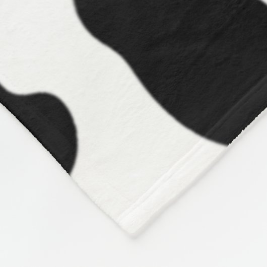 Couverture Polaire Motif de vache noir et blanc (Coin)