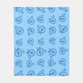 Couverture Polaire Motif de vélo rétro (Devant)