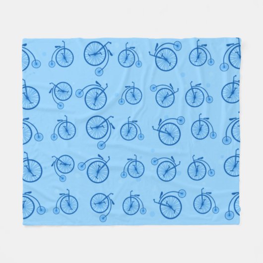 Couverture Polaire Motif de vélo rétro (Devant (Horizontal))