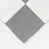 Couverture Polaire Motif de vérification À damiers blanc gris cendré (Coin)