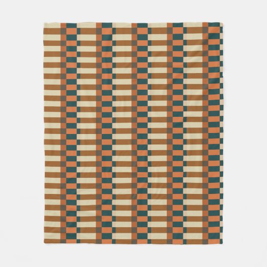 Couverture Polaire Motif de vérification géométrique en Citrouille d' (Devant)