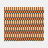 Couverture Polaire Motif de vérification géométrique en Citrouille d' (Devant (Horizontal))