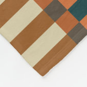 Couverture Polaire Motif de vérification géométrique en Citrouille d' (Coin)
