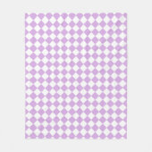 Couverture Polaire Motif de vérification violet et blanc (Devant)