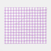 Couverture Polaire Motif de vérification violet et blanc (Devant (Horizontal))