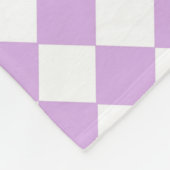 Couverture Polaire Motif de vérification violet et blanc (Coin)