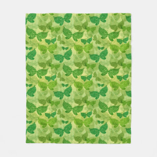 Couverture Polaire Motif de vert de ressort