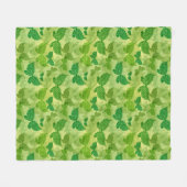 Couverture Polaire Motif de vert de ressort (Devant (Horizontal))