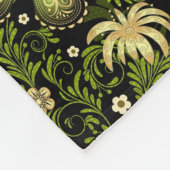 Couverture Polaire Motif de Vert-or de ressort (Coin)