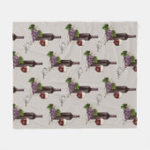 Couverture Polaire Motif de vin rouge personnalisé (Devant (Horizontal))