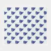 Couverture Polaire Motif de voilier de bleu royal (Devant (Horizontal))