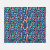 Couverture Polaire Motif de voitures de la flotte bleue (Devant (Horizontal))