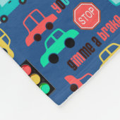 Couverture Polaire Motif de voitures de la flotte bleue (Coin)