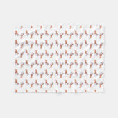 Couverture Polaire Motif de vol Corgi (Devant (Horizontal))