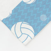 Couverture Polaire Motif de volley-ball en poudre bleu Chevron (Coin)