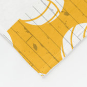 Couverture Polaire Motif de volley-ball jaune et blanc (Coin)