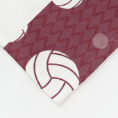 Couverture Polaire Motif de volley-ball Maroon Chevron (Coin)