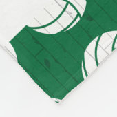Couverture Polaire Motif de volley-ball vert et blanc (Coin)