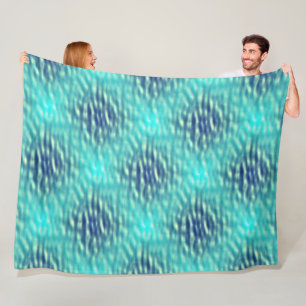 Couverture Polaire Motif d'eau de la piscine claire et foncée