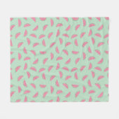 Couverture Polaire Motif d'éclaboussure de peinture de fruit tropical (Devant (Horizontal))