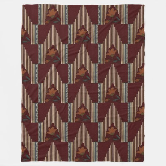 Couverture Polaire Motif Décor Avec Fleur Et Flèche (Devant)
