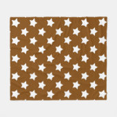 Couverture Polaire Motif décoratif étoiles blanches marron (Devant (Horizontal))