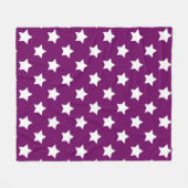 Couverture Polaire Motif décoratif violet blanc étoiles (Devant (Horizontal))