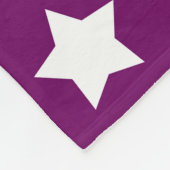 Couverture Polaire Motif décoratif violet blanc étoiles (Coin)